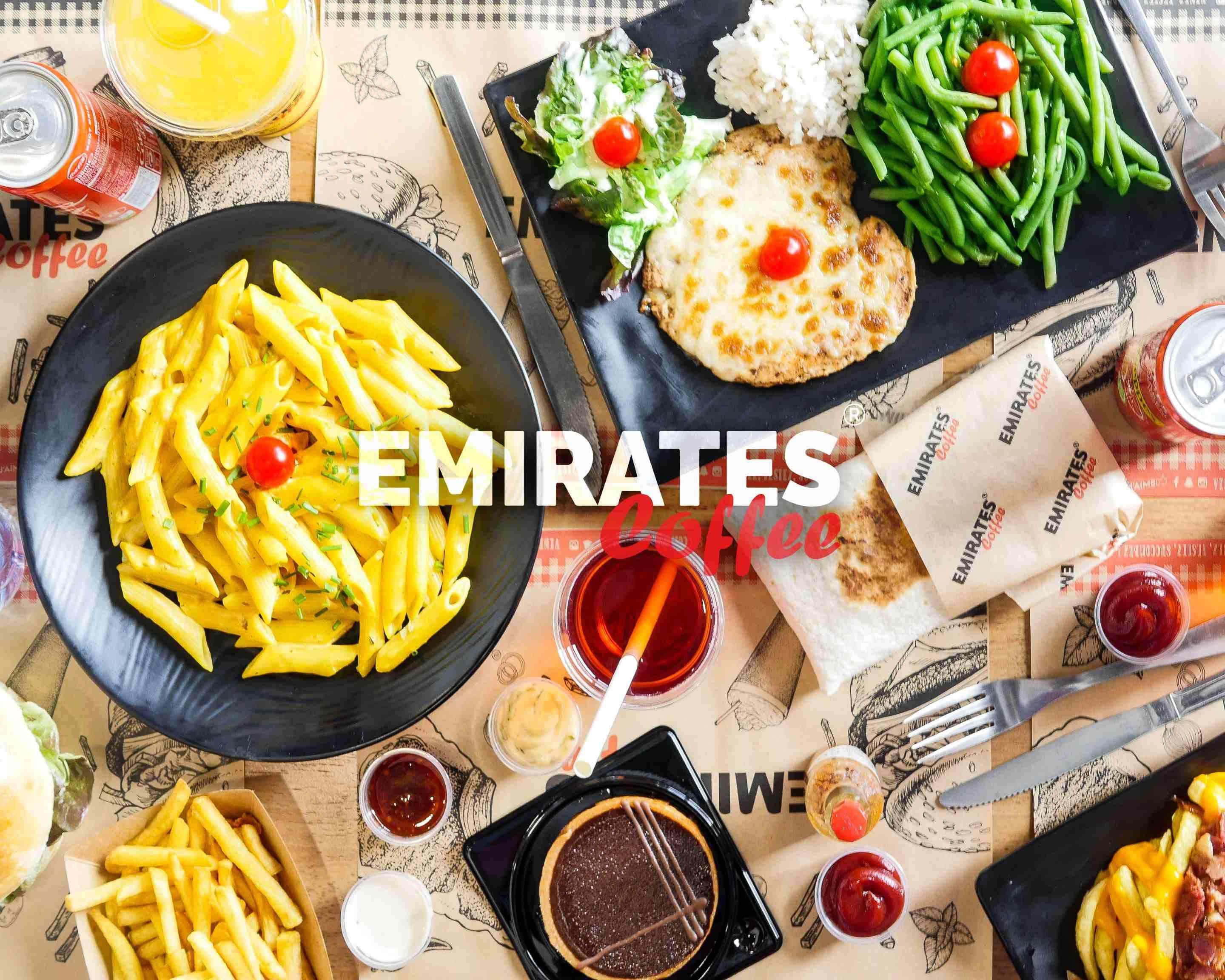 Plats savoureux Emirates Coffee — fraîcheur, générosité et goût